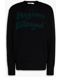 Maison Kitsuné - Jacquard-knit Wool Sweater - Lyst