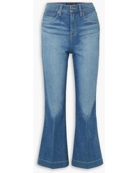 Veronica Beard - Carson Cropped High-rise Flared Jeans - Lyst