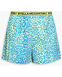 Stella McCartney - Leopard-print Silk-blend Satin Pajama Shorts - Lyst