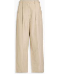 Rag & Bone - Newman Cotton And Linen-Blend Twill Wide-Leg Pants - Lyst