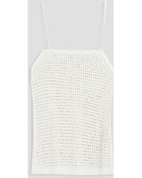 Anna Sui - Crystal-embellished Fishnet Top - Lyst