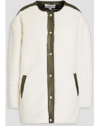 FRAME - Shell-paneled Teddy Fleece Jacket - Lyst