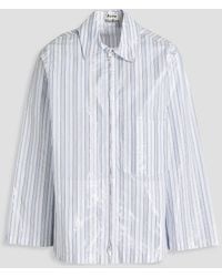 Acne Studios - Coated Striped Cotton-poplin Shirt - Lyst