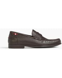 Bally - Cronus Pebbled-Leather Penny Loafers - Lyst