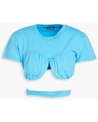 Jacquemus - Baci Cropped Underwired Cotton-jersey T-shirt - Lyst