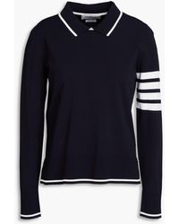 Thom Browne - Striped Knitted Polo Sweater - Lyst