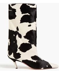 AMINA MUADDI - Fiona 60 Printed Calf Hair Boots - Lyst