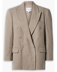 Michael Kors - Double-breasted Wool-blend Flannel Blazer - Lyst