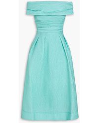 Rebecca Vallance - Adalyn Off-The-Shoulder Cloqué Midi Dress - Lyst