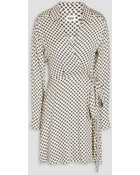 Claudie Pierlot - Mini-wickelkleid aus twill mit print - Lyst