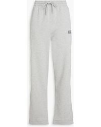 Ganni - Cotton-blend Fleece Track Pants - Lyst