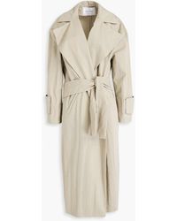 Fabiana Filippi - Bead-embellished Cotton-blend Trench Coat - Lyst