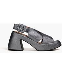 Ganni - 95mm Glitter Sandals - Lyst