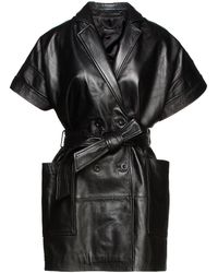 Muubaa - Belted Leather Mini Dress - Lyst
