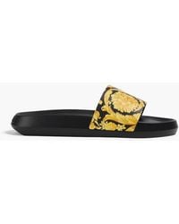 Versace - Printed Rubber Slides - Lyst