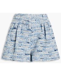 IRO - Claris Pleated Cotton-blend Tweed Shorts - Lyst