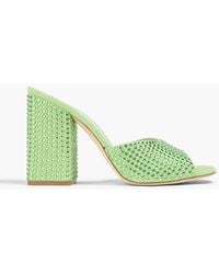 Paris Texas - Holly Anja Crystal-Embellished Suede Mules - Lyst