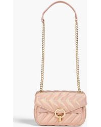 Sandro - Schultertasche aus changierendem, gestepptem leder - Lyst