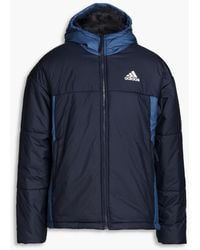 adidas Originals - Quilted Two-tone Shell Hooded Jacket - Lyst