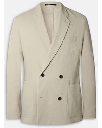 Paul Smith - Double-Breasted Cotton-Blend Seersucker Blazer - Lyst