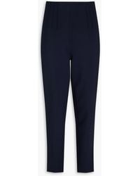 Carolina Herrera - Wool-blend Crepe Slim-leg Pants - Lyst