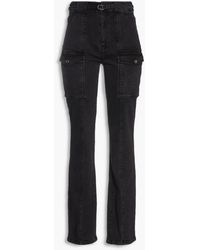 Womens Clothing Jeans Straight-leg jeans 10 Crosby Derek Lam Denim Trousers in Steel Grey Grey 