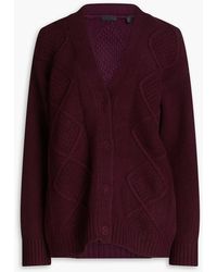 ATM - Cable-knit Wool Cardigan - Lyst