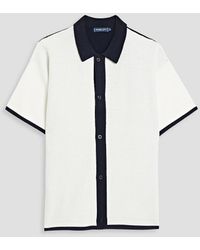 Frescobol Carioca - Two-tone Pointelle-knit Cotton Shirt - Lyst