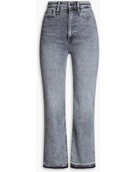 Rag & Bone - Casey hoch sitzende kick-flare-jeans in ausgewaschener optik - Lyst
