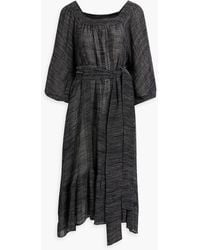Lisa Marie Fernandez - Laure Linen-blend Gauze Midi Dress - Lyst