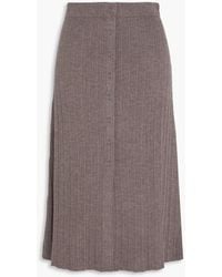 Claudie Pierlot - Midirock aus gerippter wolle - Lyst