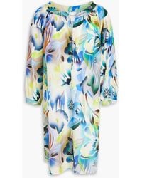 Paul Smith - Printed Cotton And Silk-blend Mousseline Mini Dress - Lyst