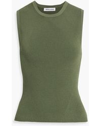 Veronica Beard - Sid Ribbed-Knit Top - Lyst