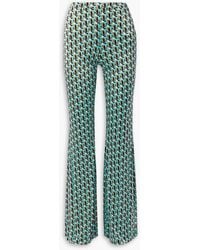 Diane von Furstenberg - Brooklyn Printed Stretch-jersey Flared Pants - Lyst