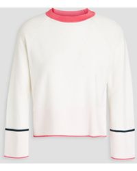 Victoria Beckham - Cropped Wool-blend Sweater - Lyst