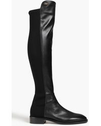 Stuart Weitzman - Keelan Leather And Neoprene Over-the-knee Boots - Lyst