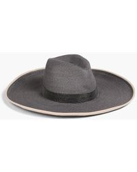 Brunello Cucinelli - Fedora aus einer hanfmischung mit zierperlen - Lyst