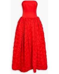 Jonathan Simkhai - Azriel Strapless Plissé-Satin Gown - Lyst