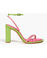 Alexandre Birman - Elisa 90 Two-tone Smooth And Patent-leather Sandals - Lyst