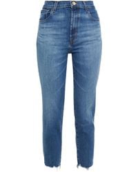 J Brand Ruby Cropped High-rise Skinny Jeans - Blue