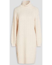 N.Peal Cashmere - Cable-knit Cashmere Turtleneck Dress - Lyst