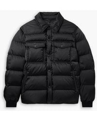 Tom Ford - Leather-Trimmed Quilted Padded Shell Down Jacket - Lyst