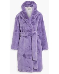 Each x Other - Belted Faux Fur Hooded Coat - Lyst