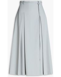 Rejina Pyo - Malia Pleated Wool-blend Midi Skirt - Lyst
