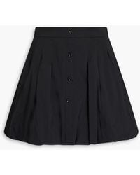 Jonathan Simkhai - Smyth Gathered Cotton-blend Poplin Mini Skirt - Lyst