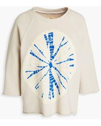 Raquel Allegra - Printed Cotton-fleece Sweatshirt - Lyst