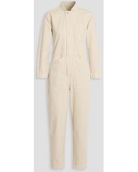 Alex Mill - Standard Cropped Herringbone Cotton Jumpsuit - Lyst