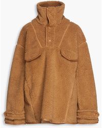 Nanushka - Falon jacke aus fleece mit kunstlederbesatz - Lyst