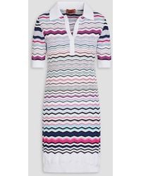 Missoni - Crochet-knit Cotton-blend Mini Dress - Lyst