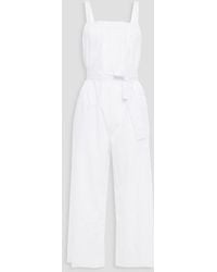 American Vintage - Cropped Belted Cotton Jumpsuit - Lyst